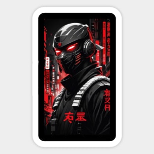 Japanese Ninja - Cyber Style Sticker